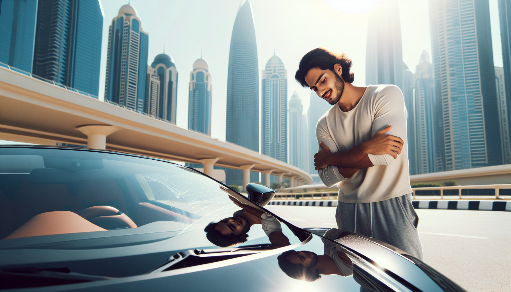 Lamborghini windshield replacement UAE - car owner windscreen replacement Dubai