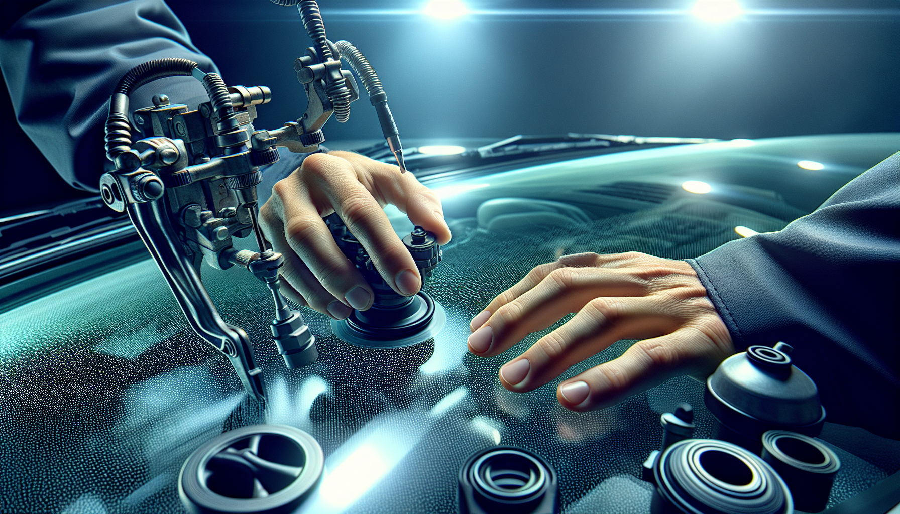 Top 10 Causes of Windshield Damage (And How to Prevent Them) - autoglass technician close-up UAE