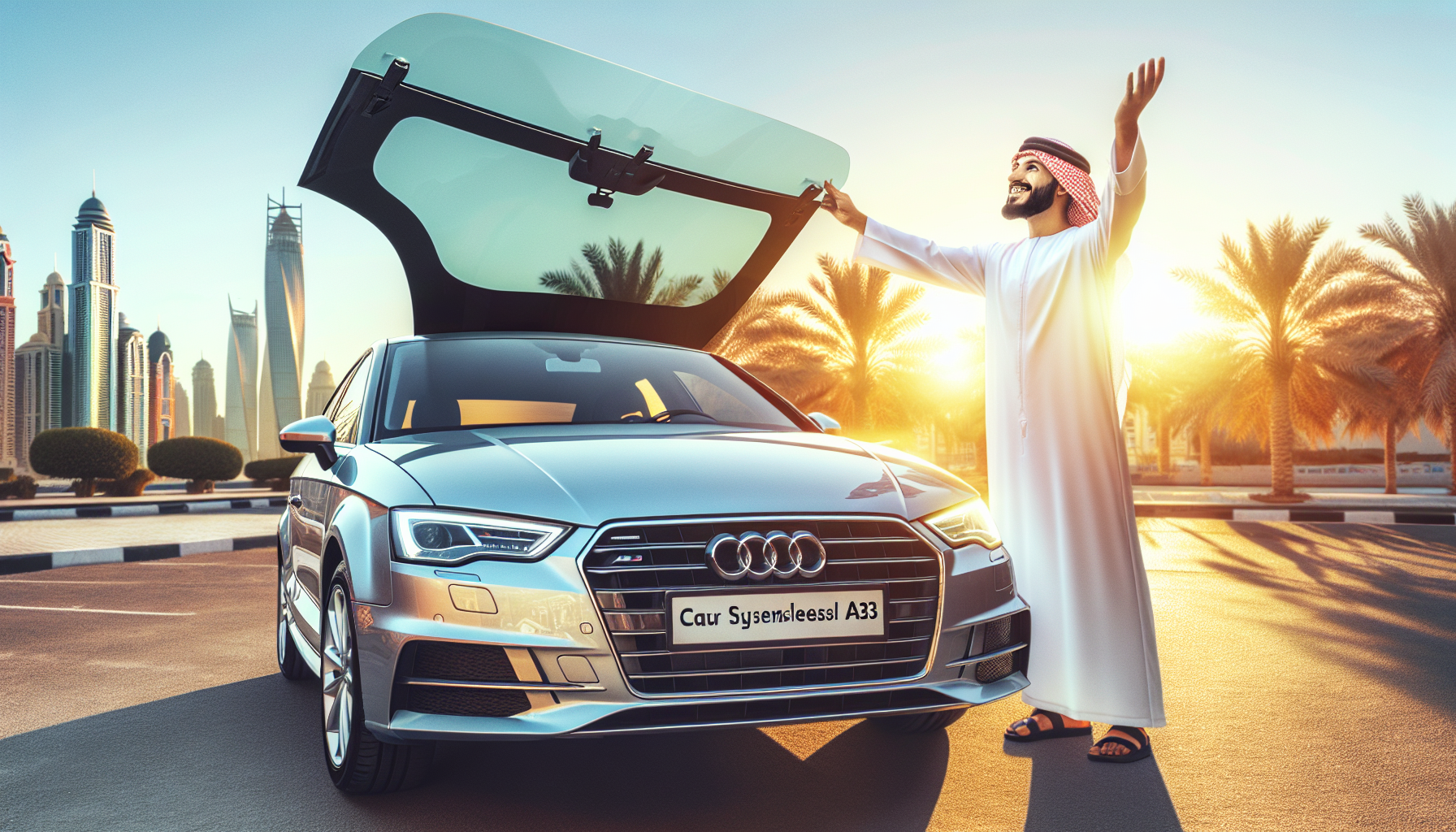 Audi A3 windshield replacement - car owner windscreen replacement Dubai