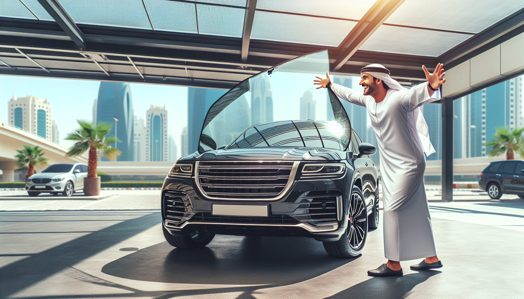 Audi A4 windshield replacement - car owner windscreen replacement Dubai