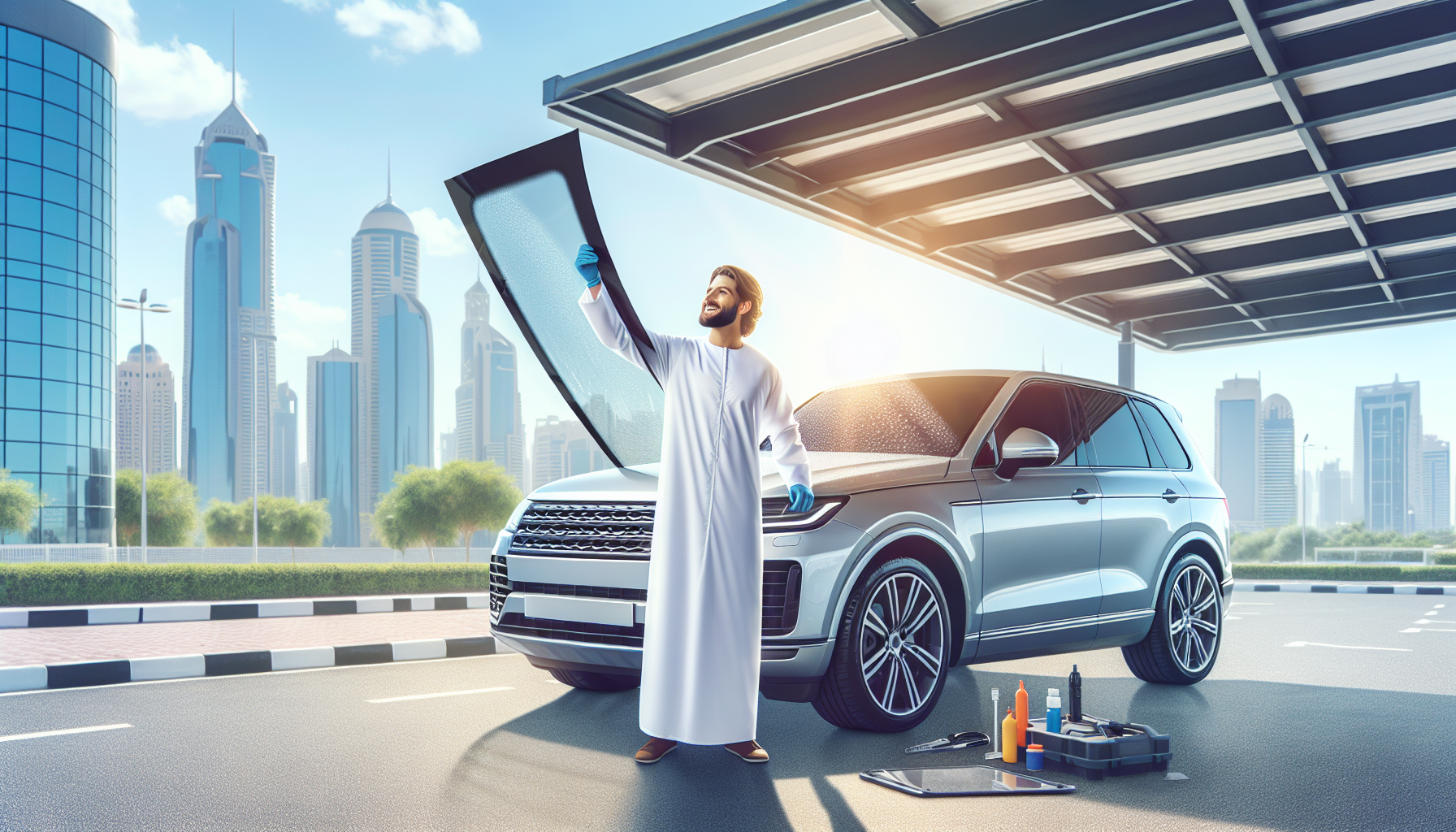 Audi Q5 windshield replacement Audi Q5 windshield replacement - car owner windscreen replacement Dubai