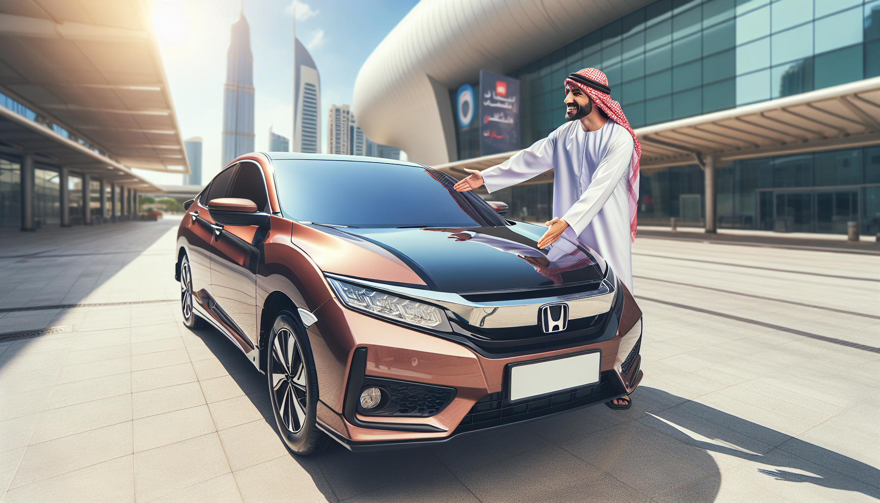 Honda Civic windshield replacement - car owner windscreen replacement Dubai