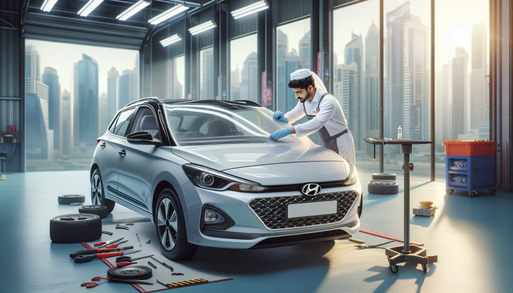 Hyundai i20 windshield replacement - professional windscreen service UAE