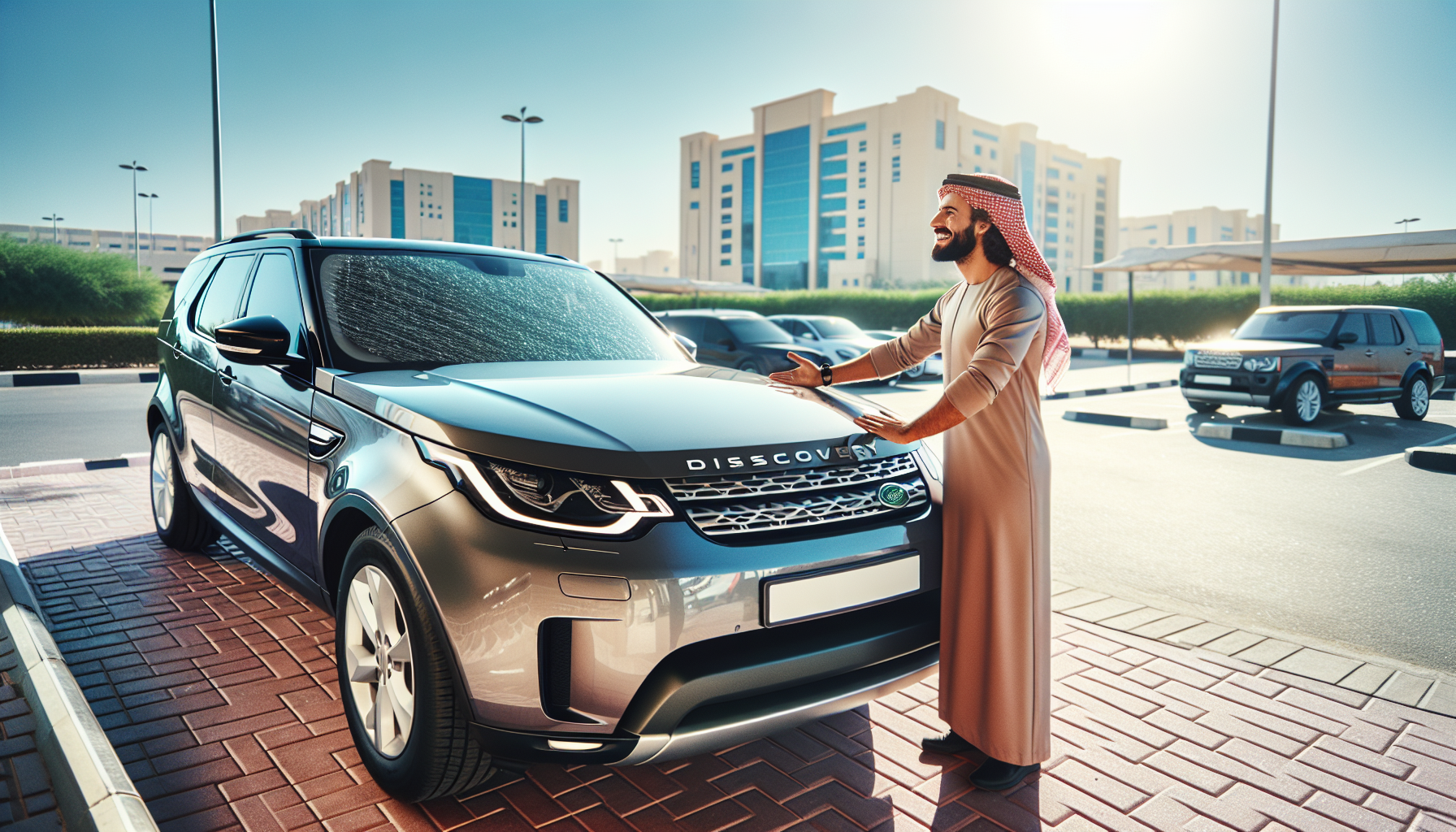 Land Rover Discovery windshield replacement - car owner windscreen replacement Dubai