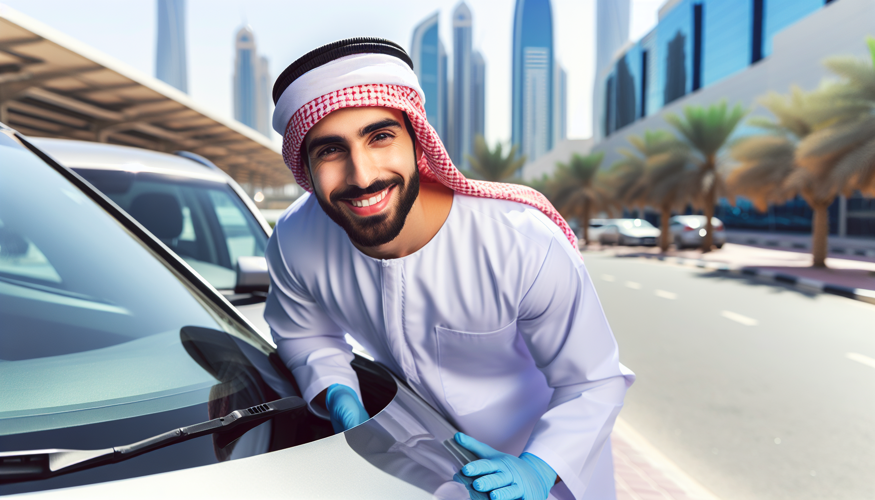 Mazda 3 windshield replacement - car owner windscreen replacement Dubai