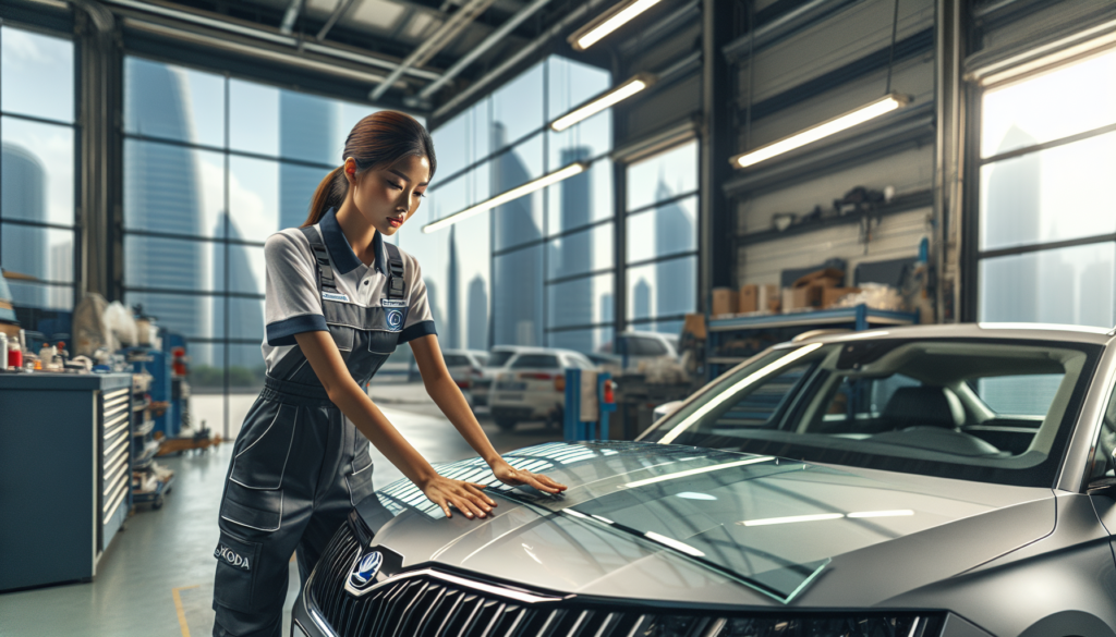 Škoda Octavia windshield replacement - professional windscreen service UAE