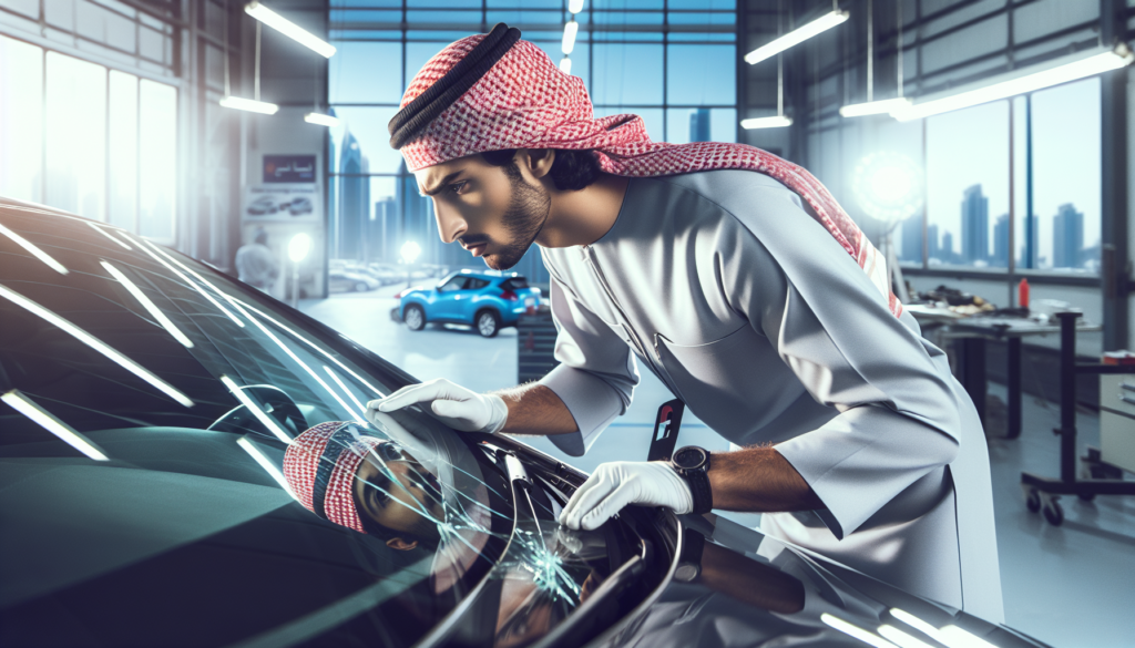 Nissan Juke windshield replacement - professional windscreen service UAE