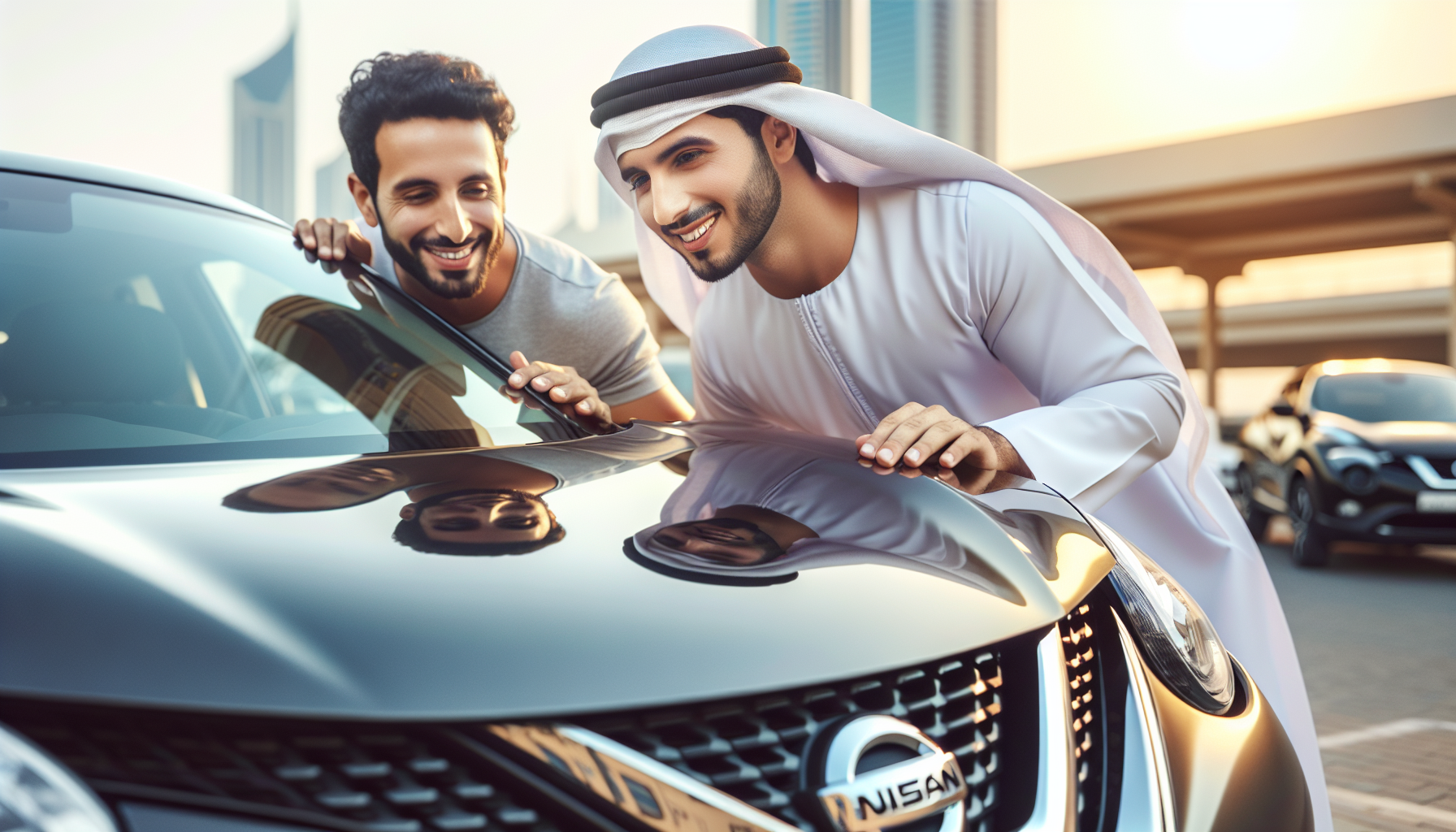 Nissan Juke windshield replacement - car owner windscreen replacement Dubai