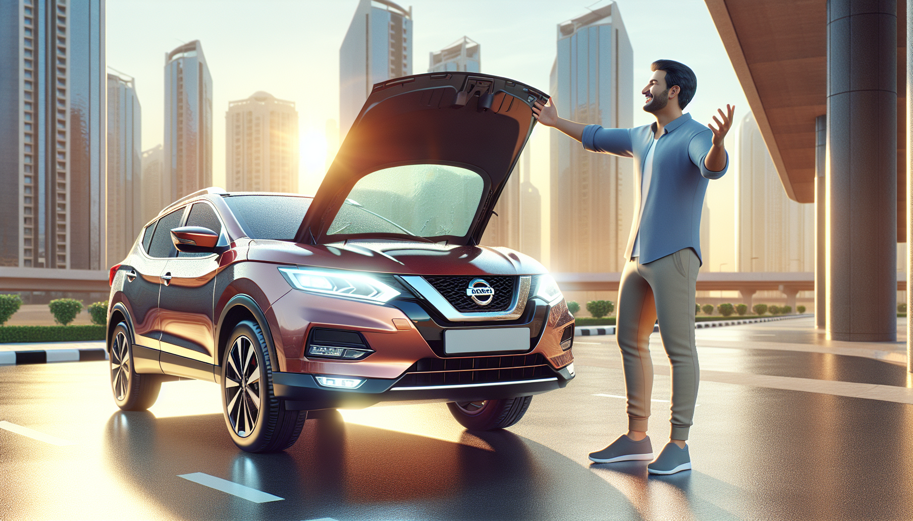 Nissan Qashqai windshield replacement - car owner windscreen replacement Dubai