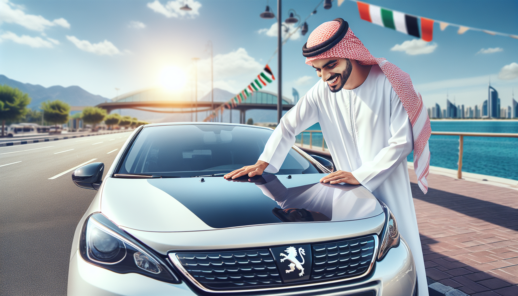 Peugeot 208 windshield replacement - car owner windscreen replacement Dubai