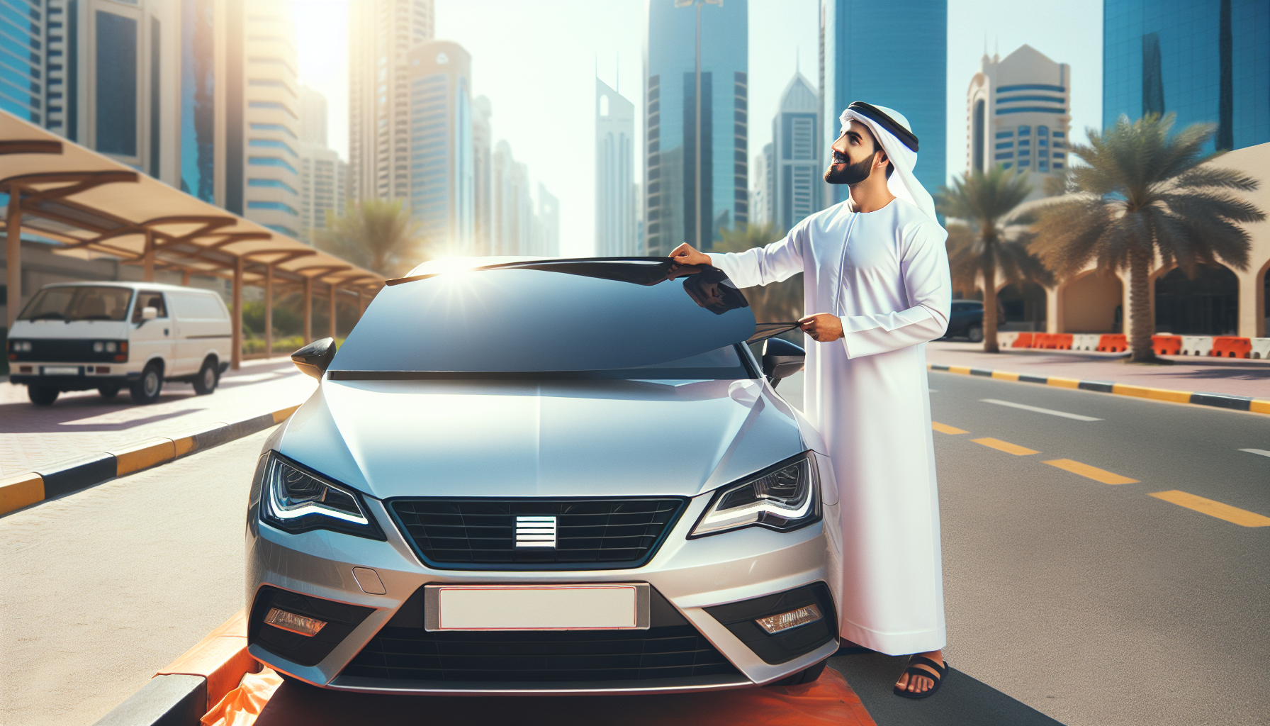 Seat Ibiza windshield replacement - car owner windscreen replacement Dubai
