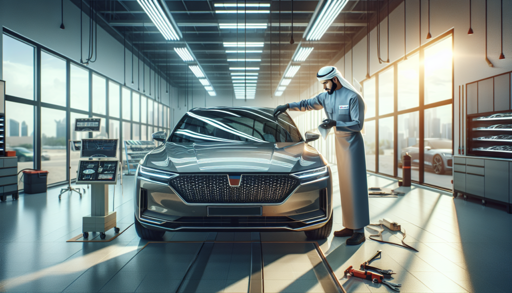 Tesla Model S windshield replacement - professional windscreen service UAE
