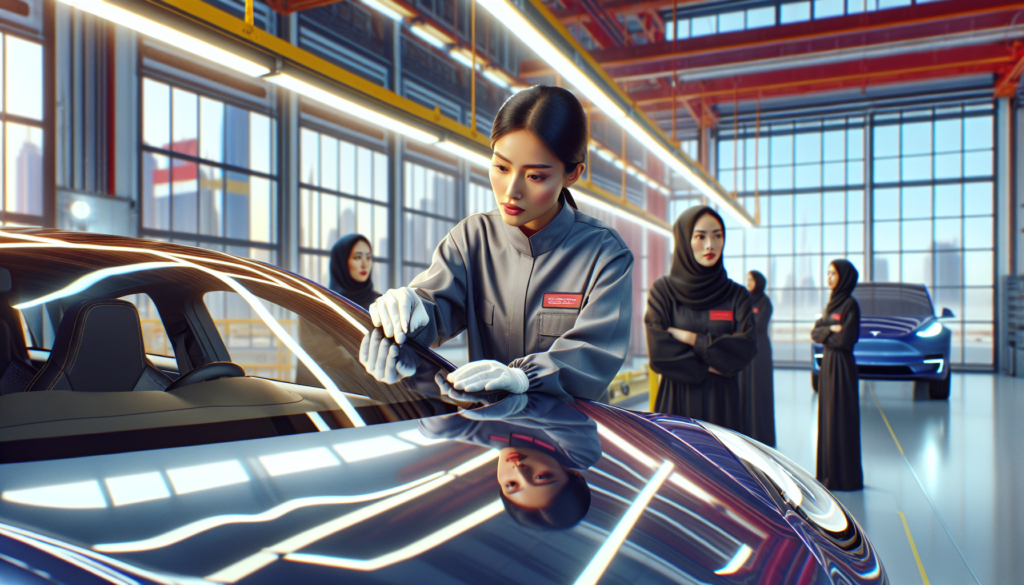 Tesla Model Y windshield replacement - professional windscreen service UAE