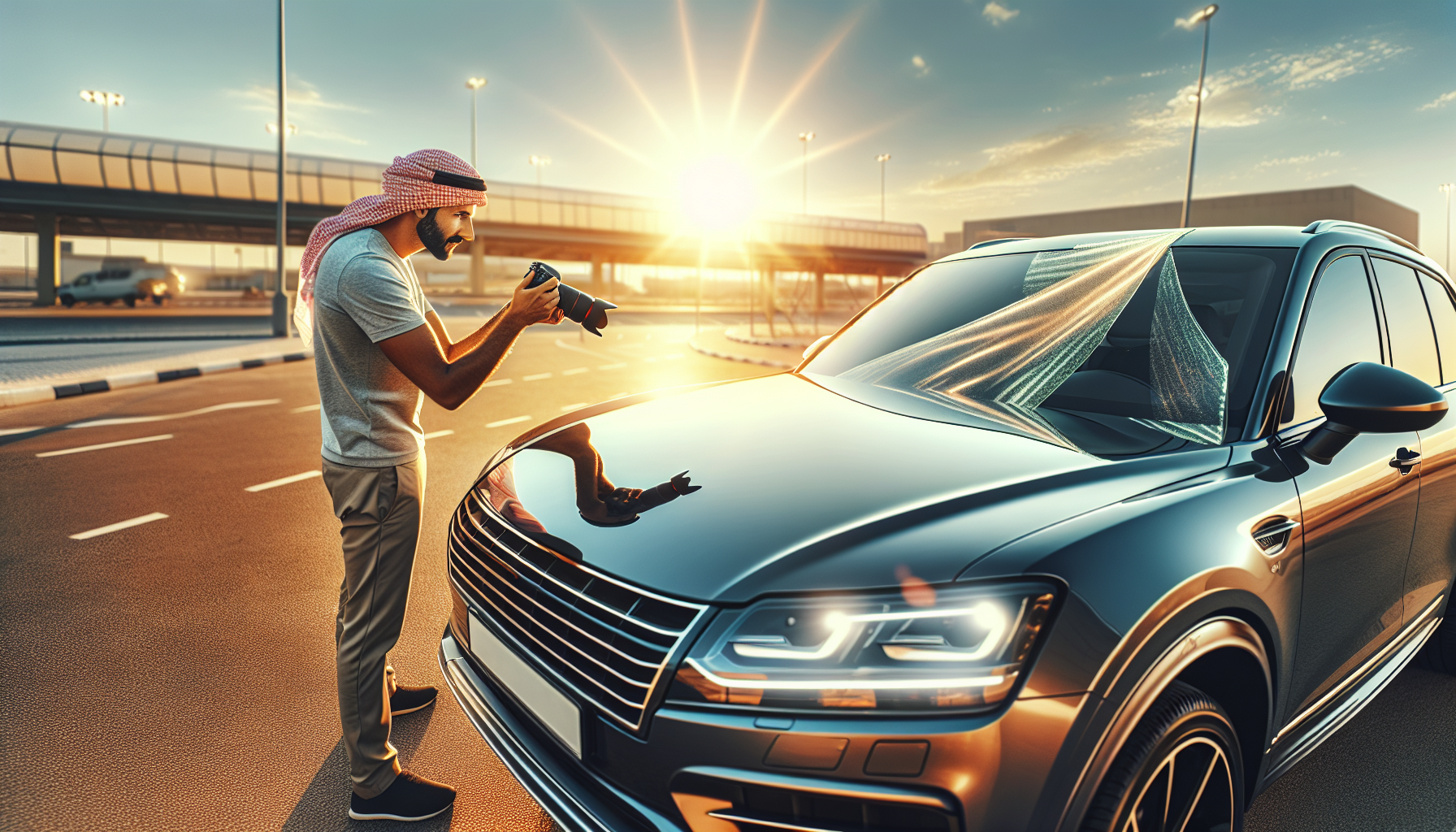Vauxhall Corsa windshield replacement - car owner windscreen replacement Dubai