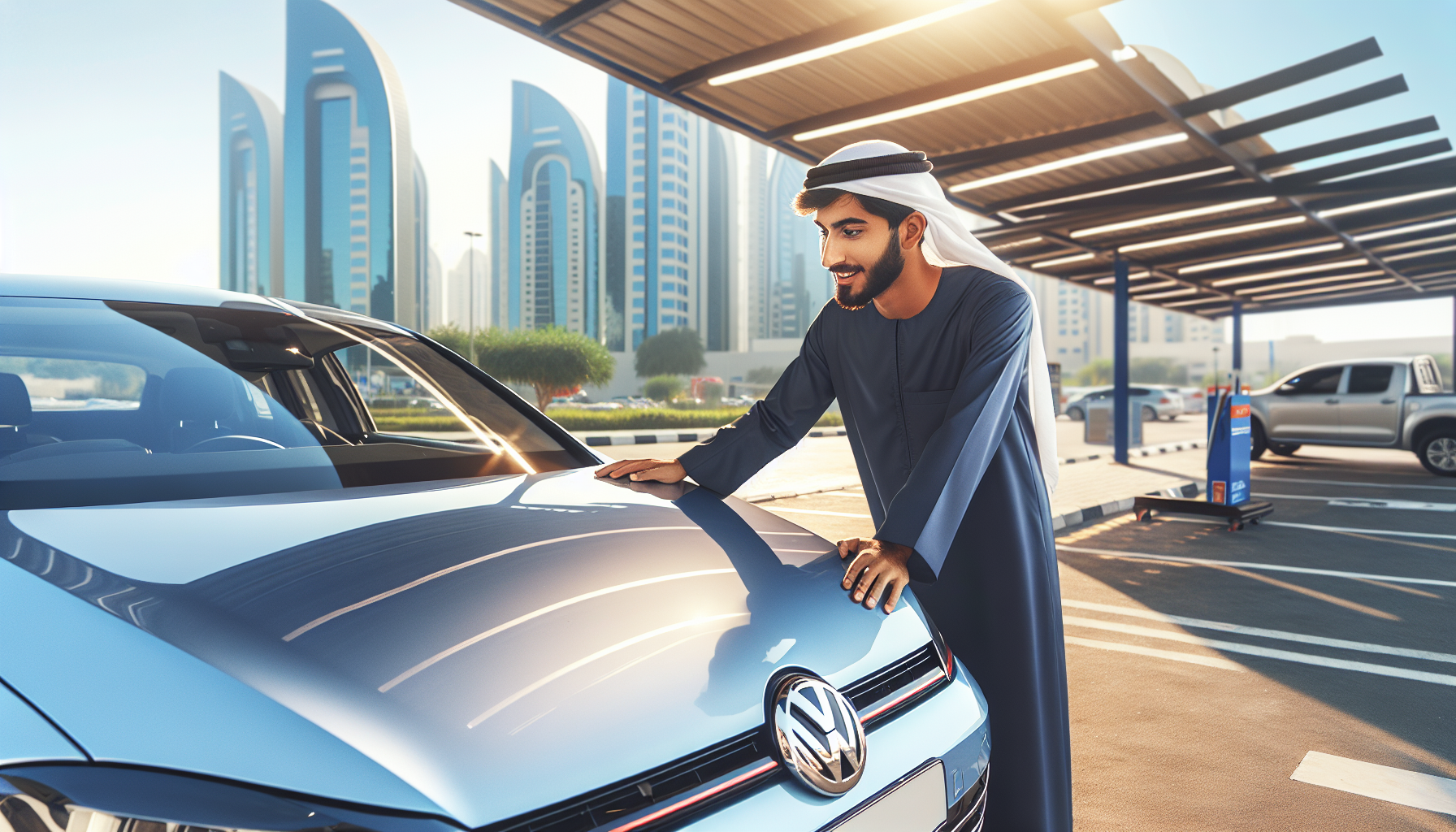 Volkswagen Golf windshield replacement - car owner windscreen replacement Dubai