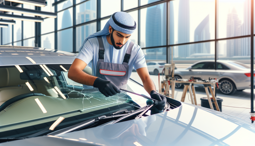 Tesla Model 3 windshield replacement - professional windscreen service UAE
