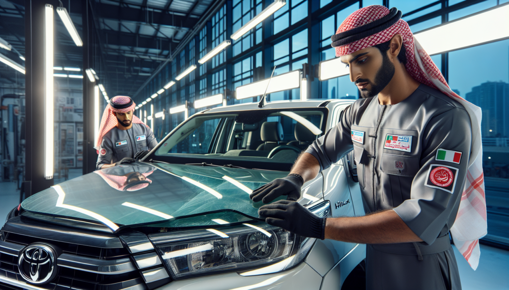 Toyota Hilux windshield replacement - professional windscreen service UAE